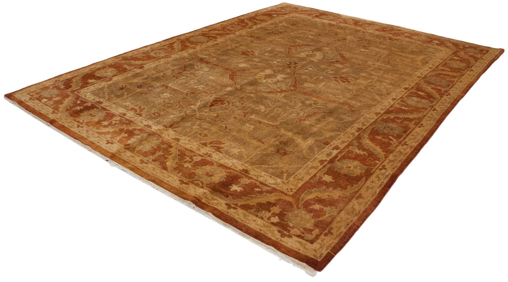 10x13.5 New Gold Wash Indian Oushak Design Carpet