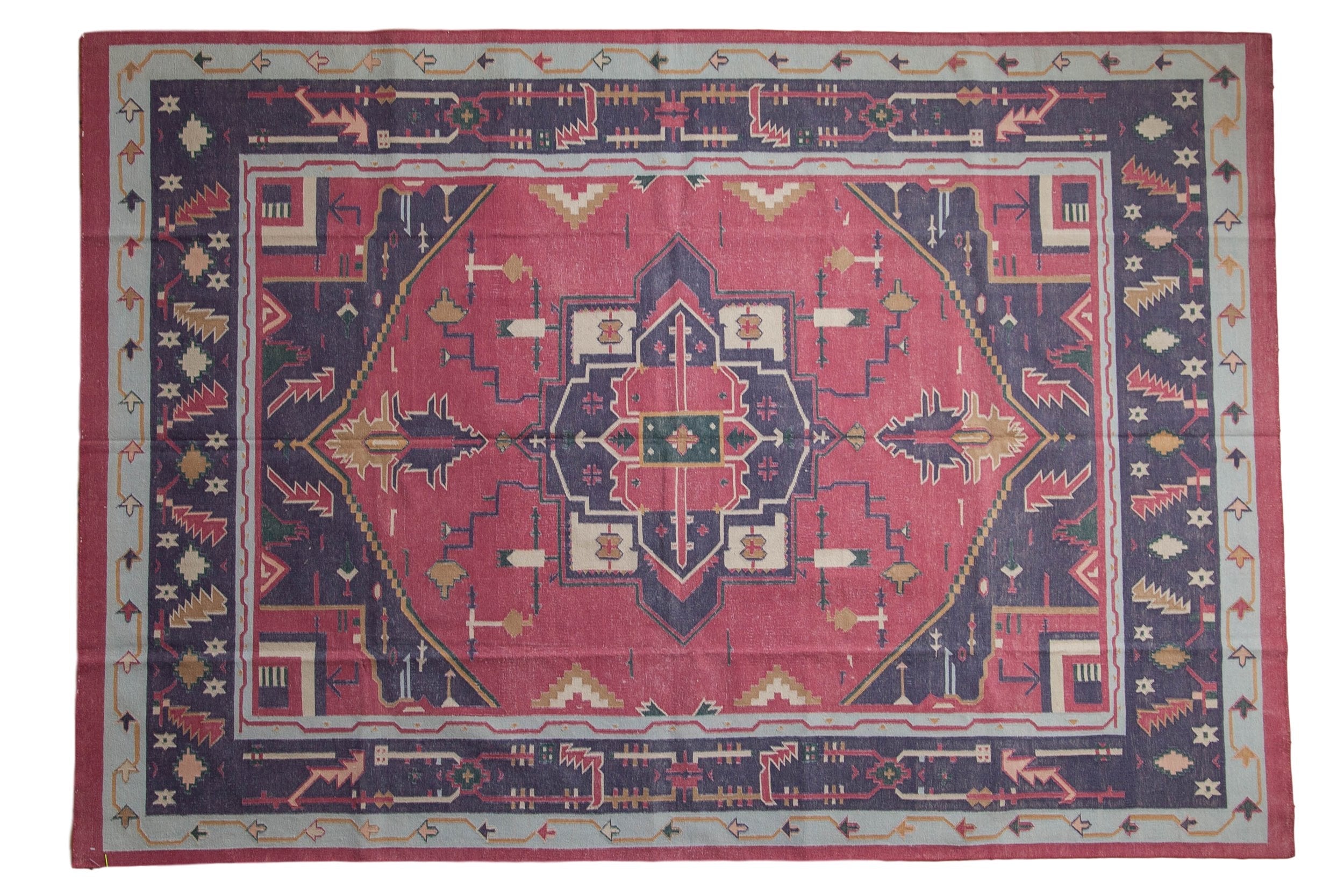 6x9 Vintage Stone Wash Dhurrie Carpet
