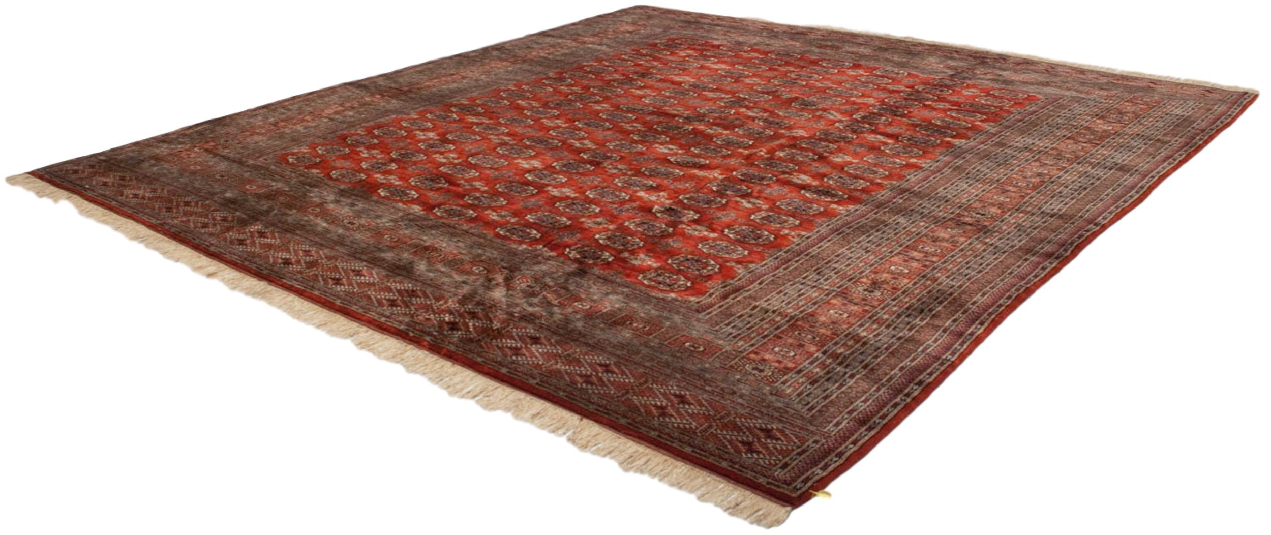 12x12.5 Vintage Fine Bokhara Square Carpet