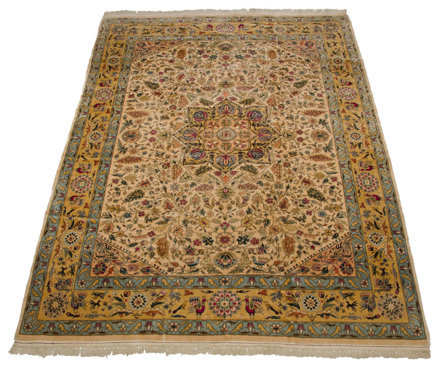 10x13.5 Vintage Fine Bulgarian Isfahan Design Carpet