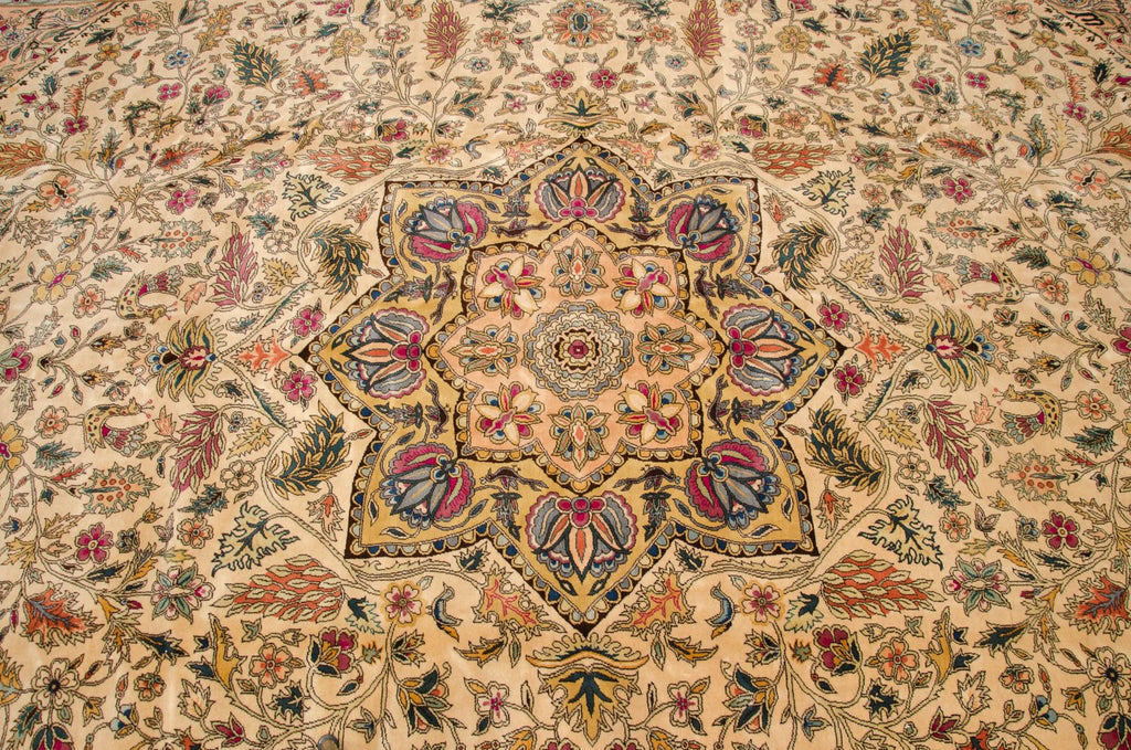 10x13.5 Vintage Fine Bulgarian Isfahan Design Carpet