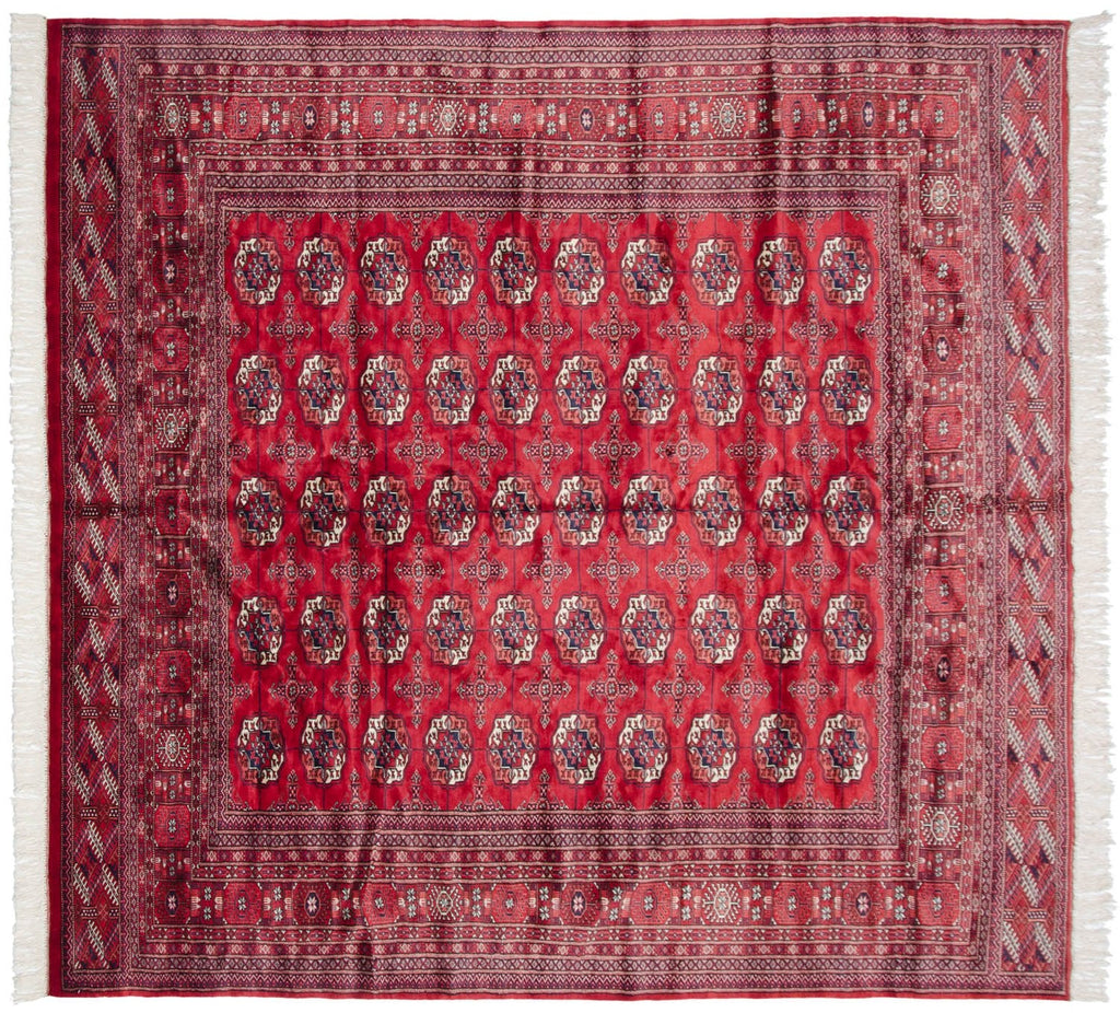 8x8.5 Vintage Fine Bokhara Square Carpet