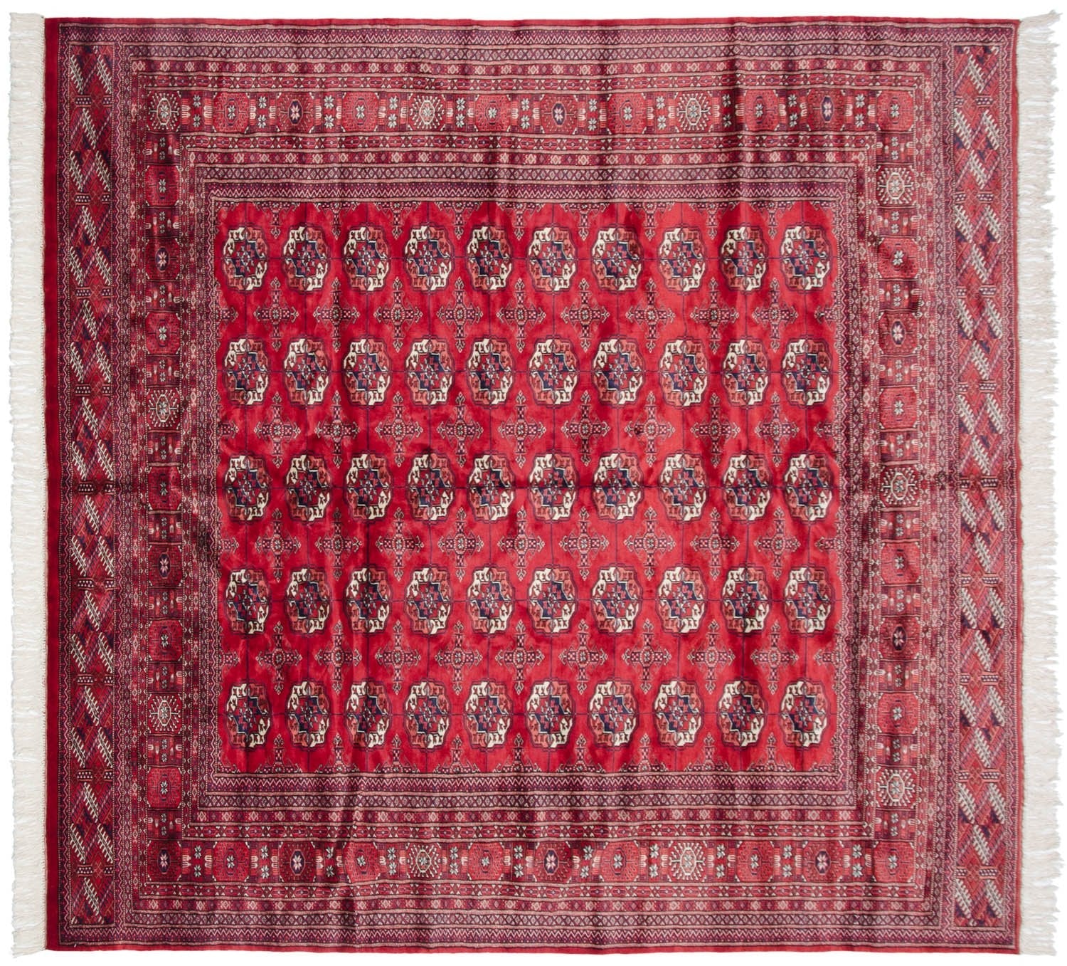 8x8.5 Vintage Fine Bokhara Square Carpet