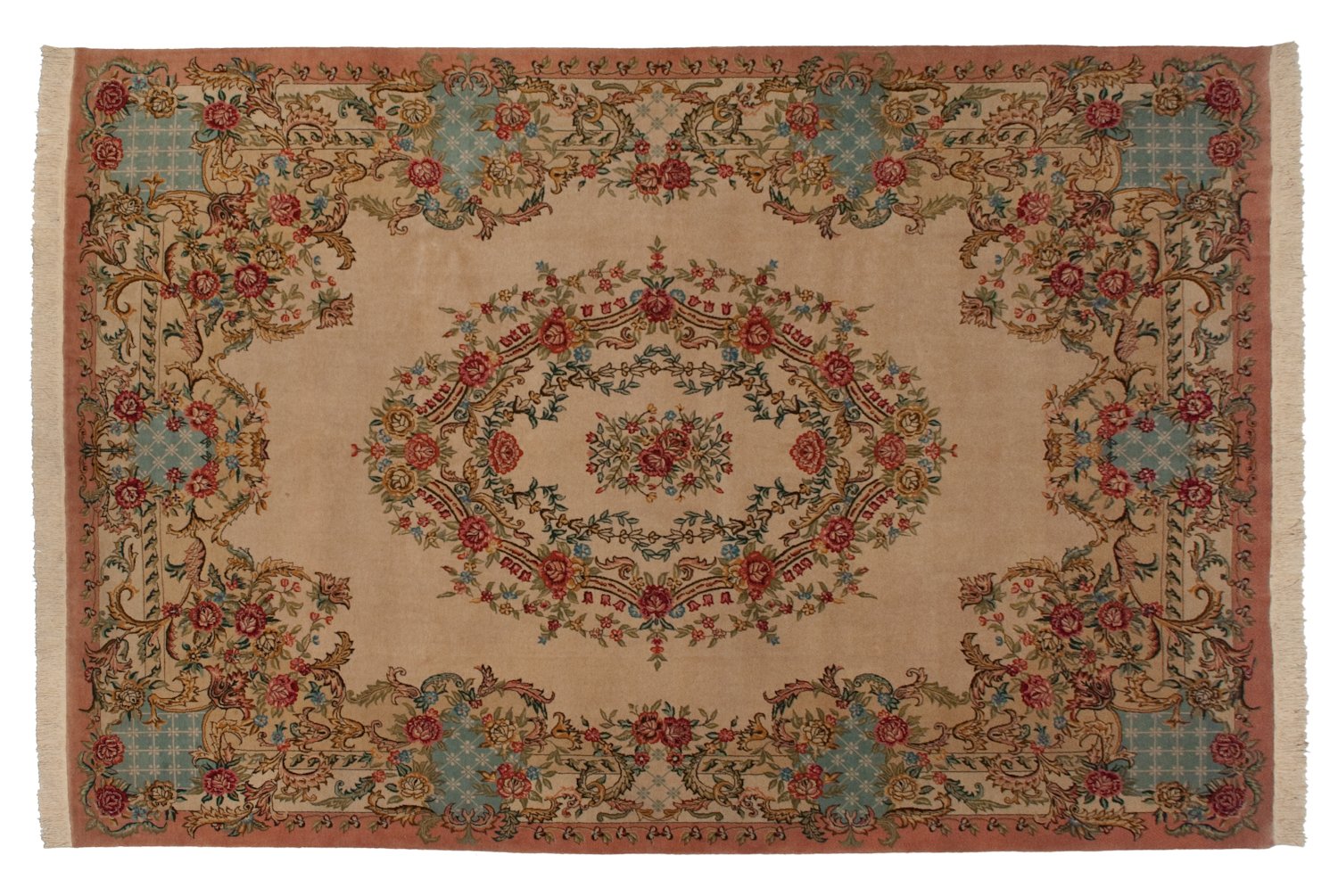 8x11.5 Vintage Bulgarian Aubusson Design Carpet