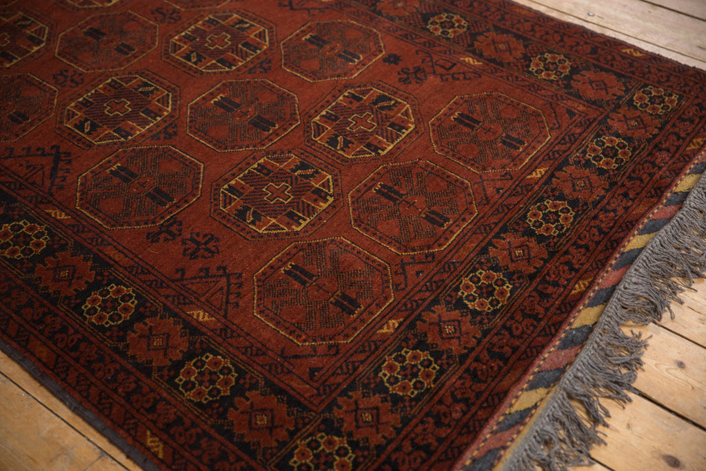 4.5x7 Vintage Afghani Bokhara Design Rug