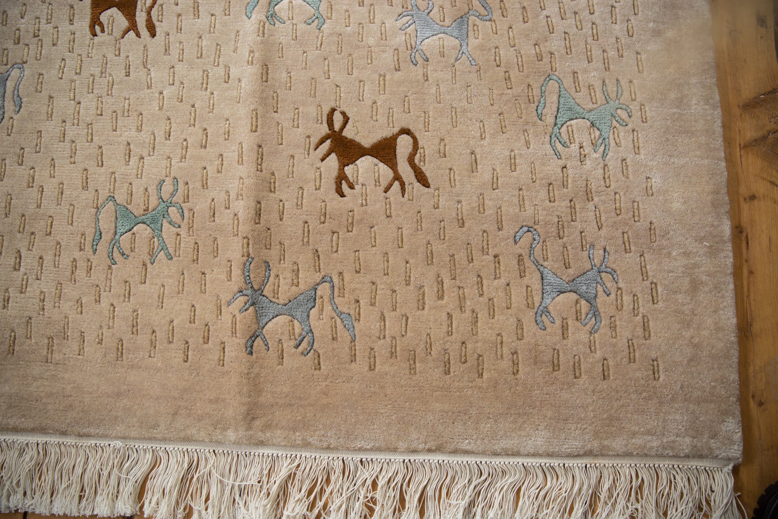 8x10 New Indian Folk Art Design Carpet