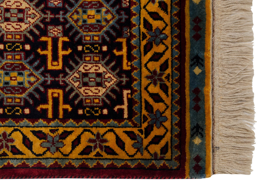 3x5 Vintage Indian Caucasian Design Rug