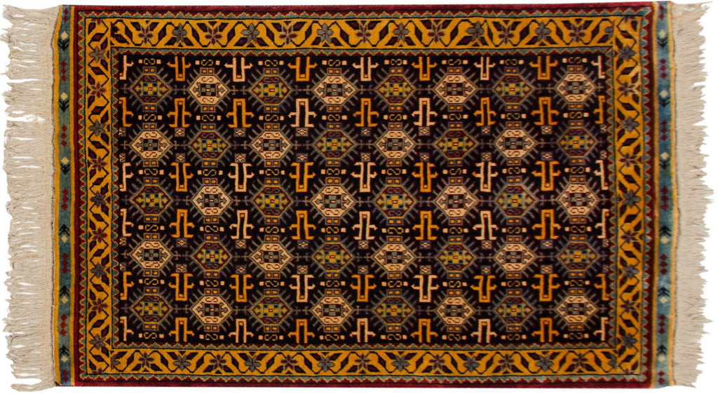 3x5 Vintage Indian Caucasian Design Rug