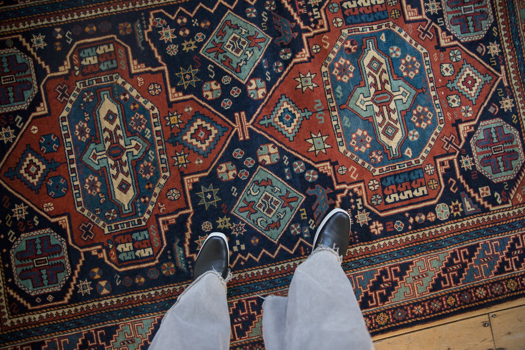 4.5x7 Vintage Indian Caucasian Design Rug