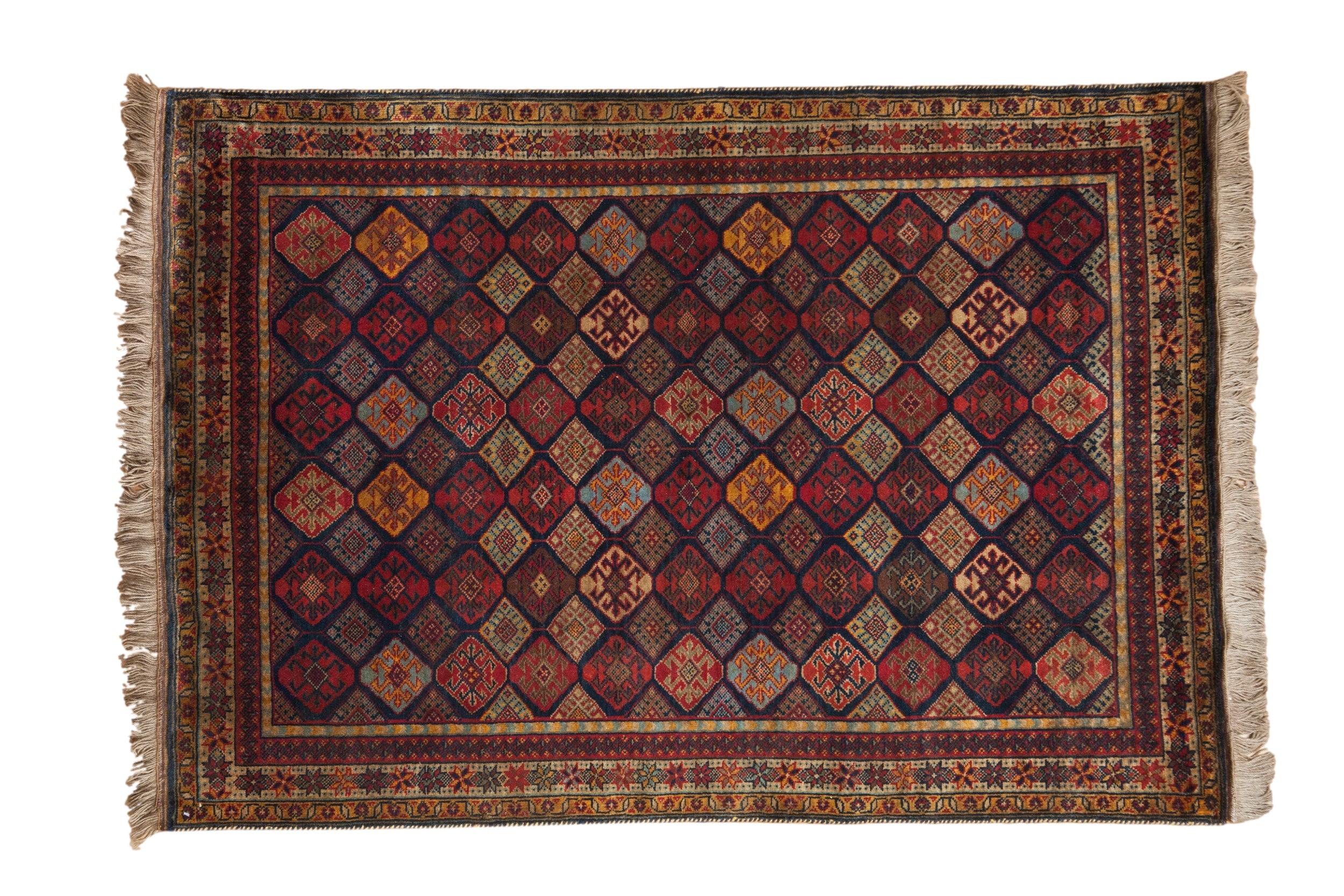 4.5x6 Vintage Indian Jaff Kurd Design Rug