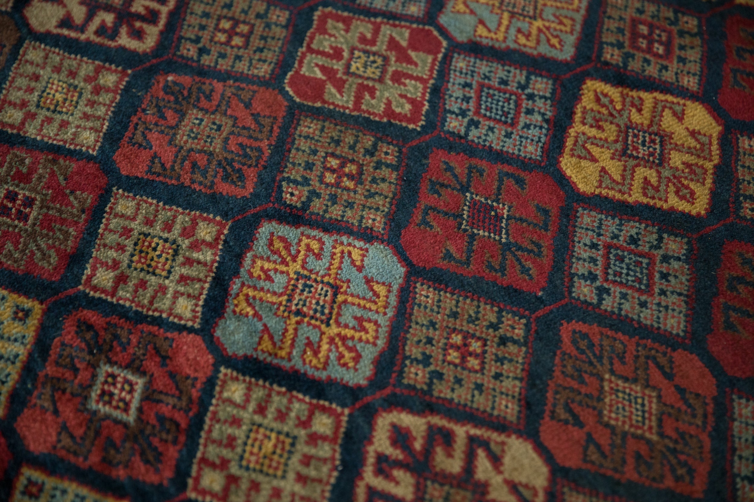 4.5x6 Vintage Indian Jaff Kurd Design Rug