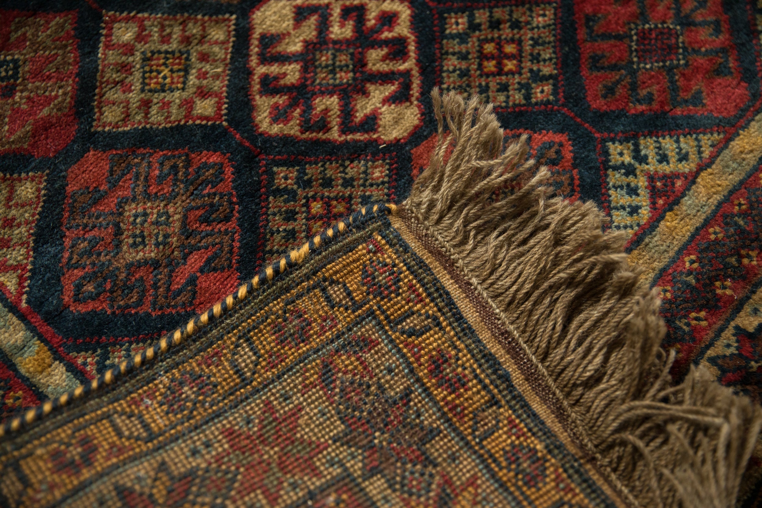 4.5x6 Vintage Indian Jaff Kurd Design Rug