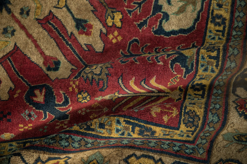 4.5x5.5 Vintage Indian Kazak Design Square Rug