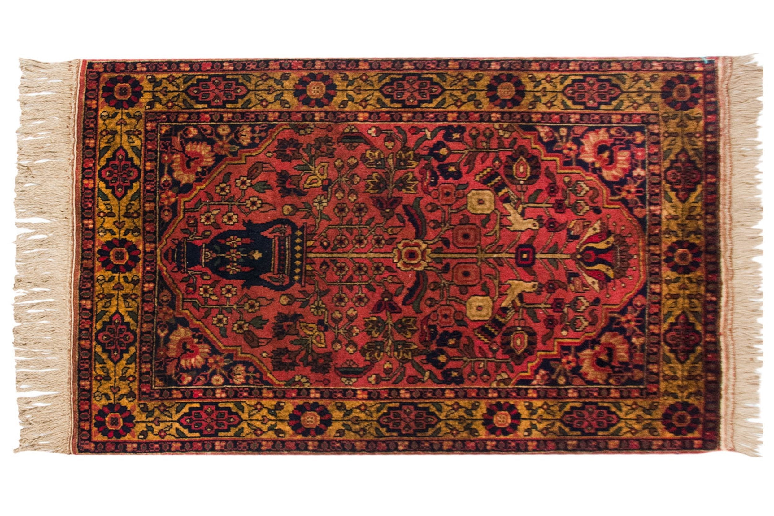 3x5 Vintage Indian Bakhtiari Design Rug