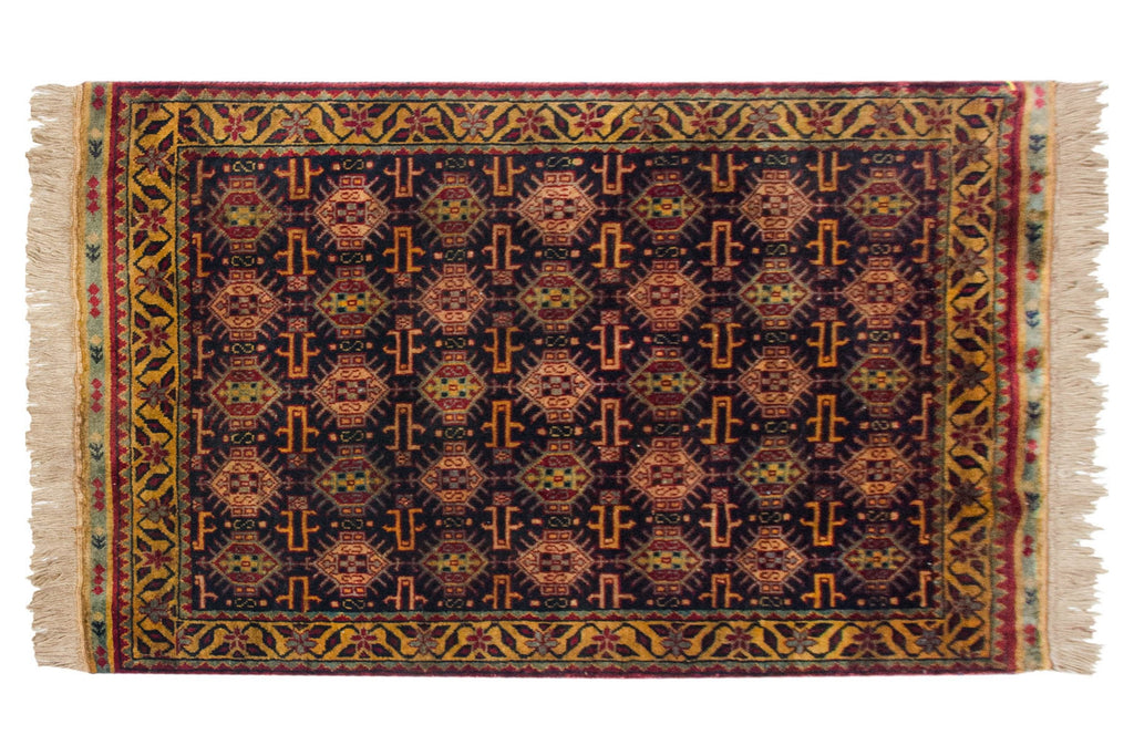 3x5 Vintage Indian Caucasian Design Rug