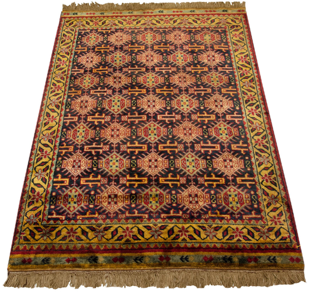3x5 Vintage Indian Caucasian Design Rug