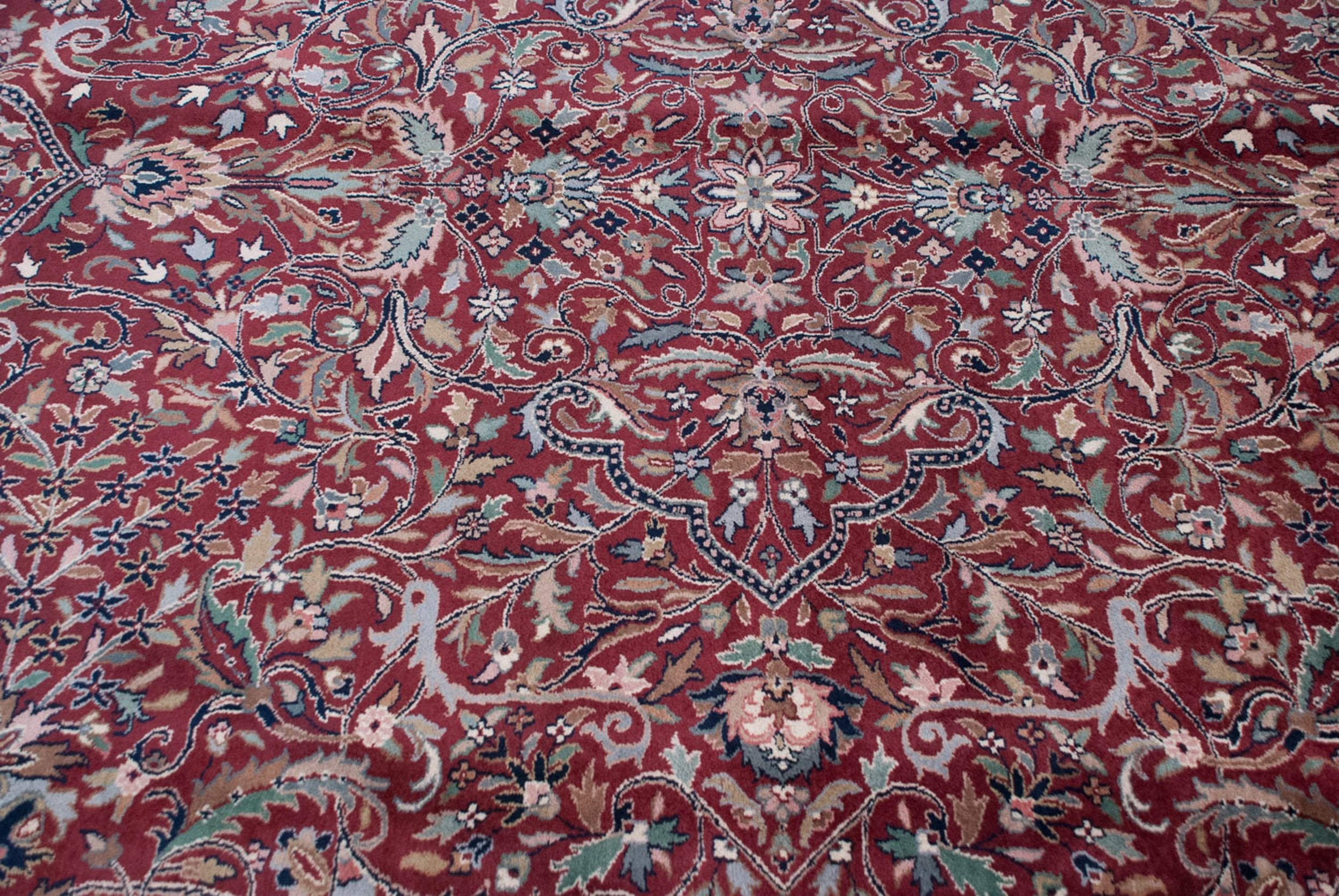 10x14 Vintage Indian Kashan Design Carpet