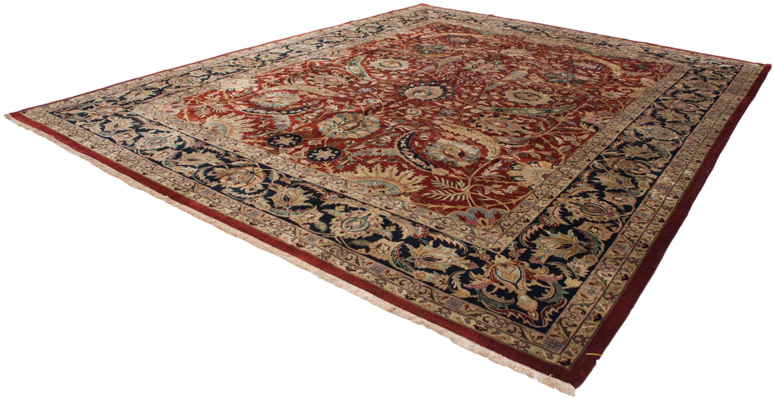 12x15 Vintage Indian Isfahan Design Carpet