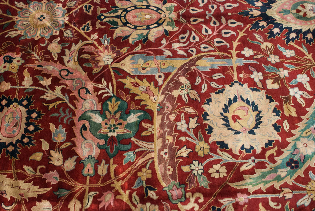 12x15 Vintage Indian Isfahan Design Carpet