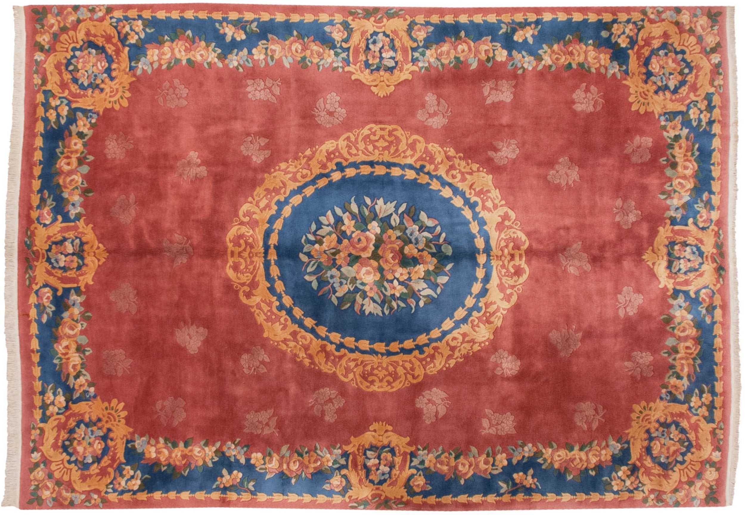 9.5x13.5 Vintage Japanese Aubusson Design Carpet