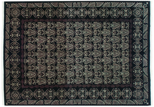 10x14 Vintage Indian Damask Design Carpet