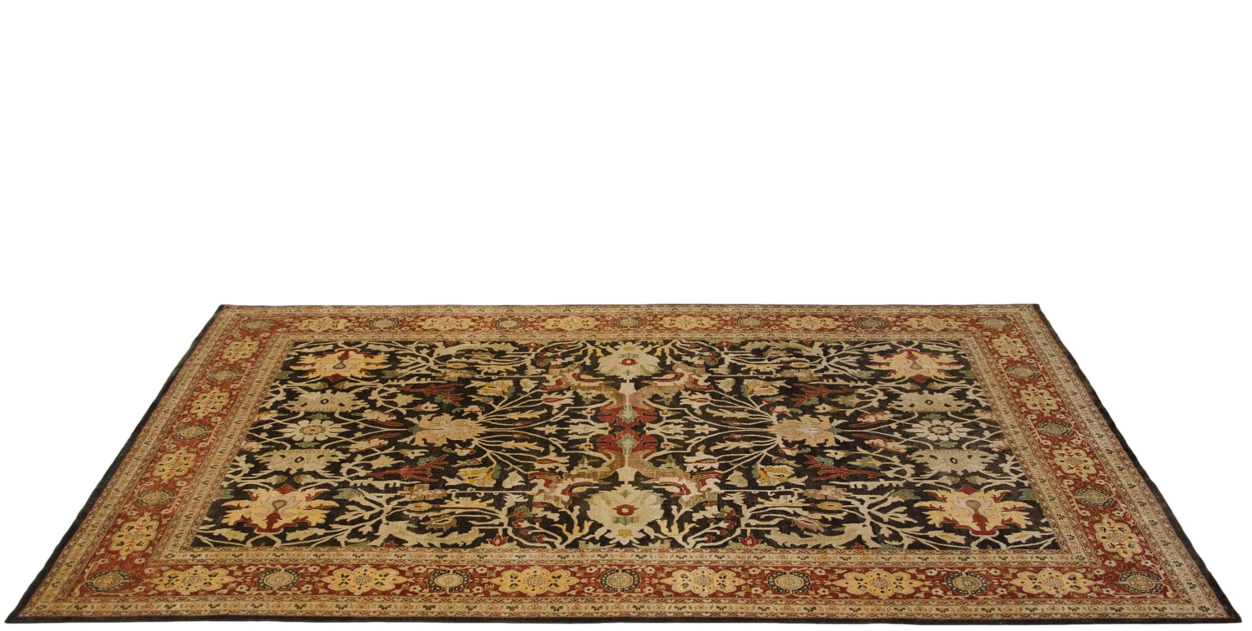 9.5x14.5 Fine Indian Serapi Design Carpet