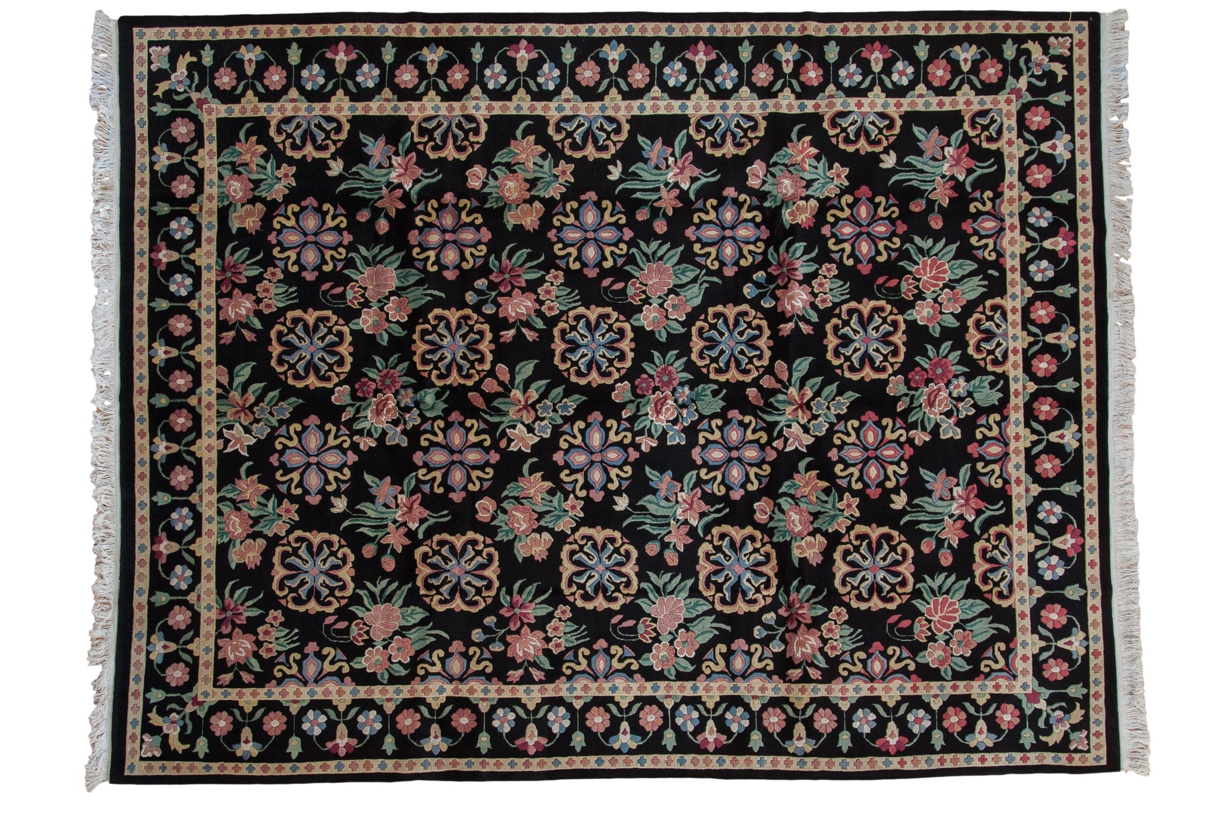 9x11.5 Vintage Indian Arts And Crafts Design Carpet