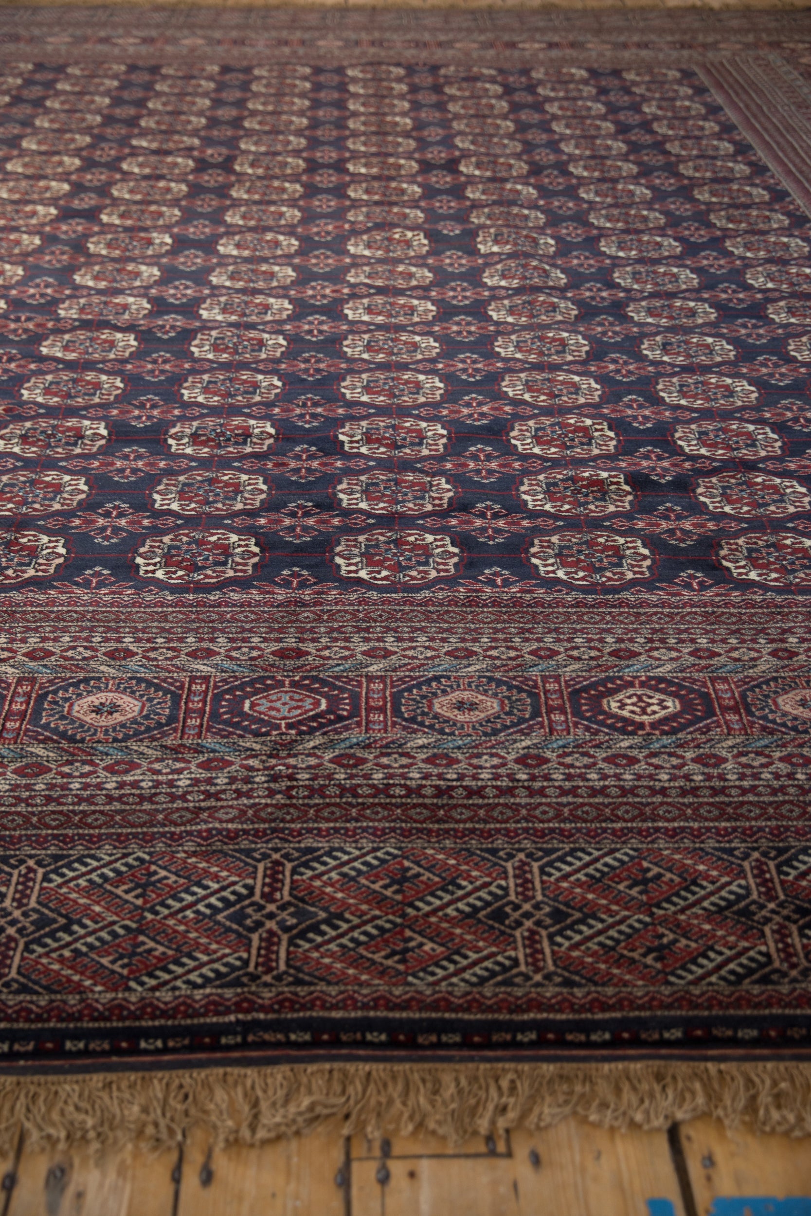 12x12.5 Vintage Fine Bokhara Square Carpet