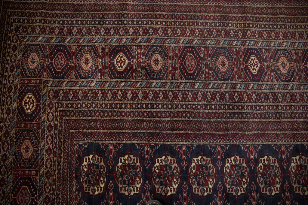 12x12.5 Vintage Fine Bokhara Square Carpet