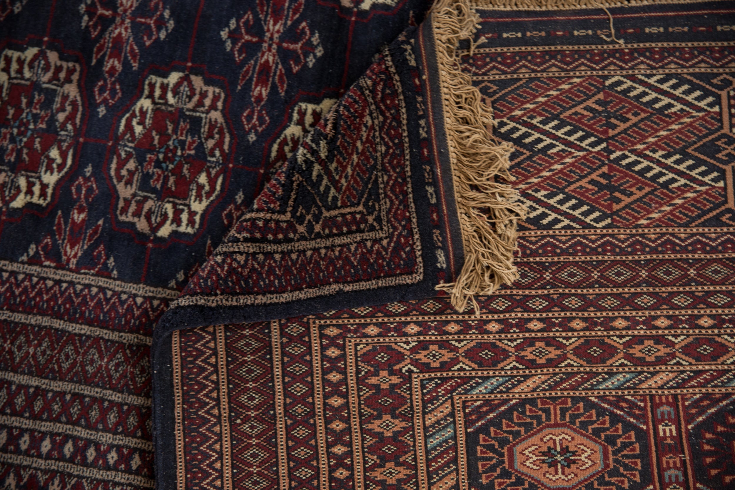 12x12.5 Vintage Fine Bokhara Square Carpet