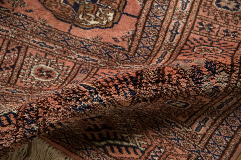 4x4 Vintage Fine Bokhara Square Rug
