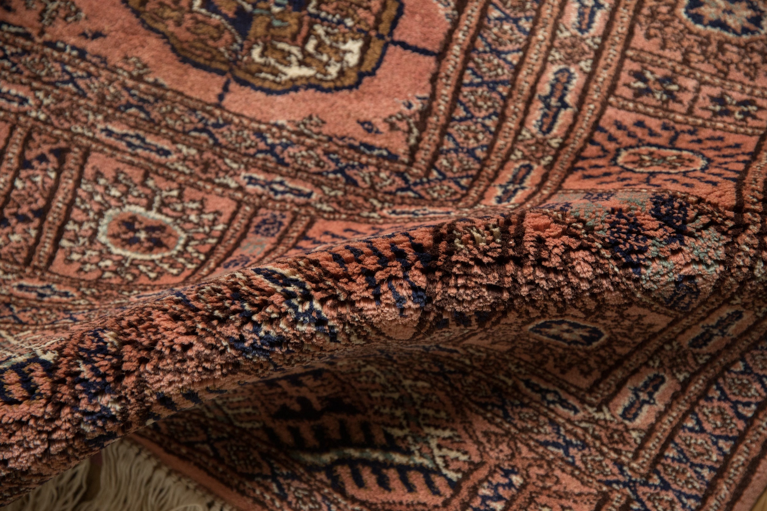 4x4 Vintage Fine Bokhara Square Rug