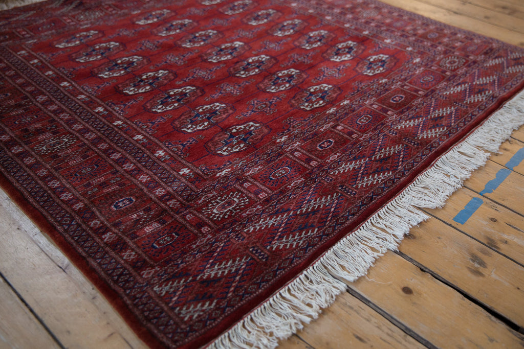 5x5 Vintage Fine Bokhara Square Rug