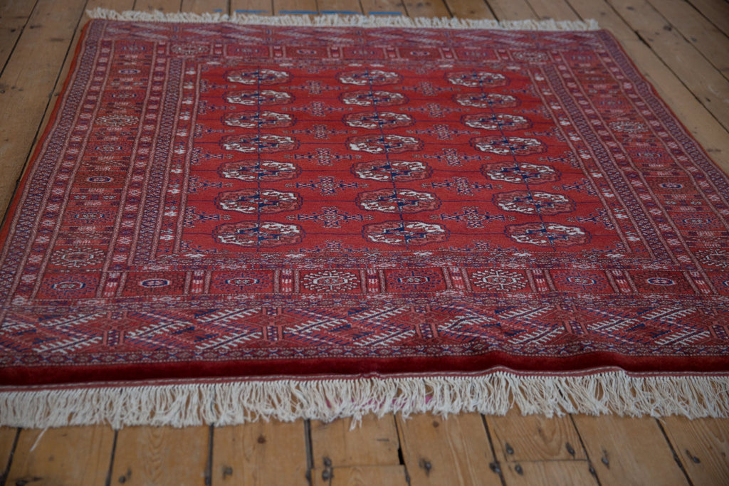 5x5 Vintage Fine Bokhara Square Rug