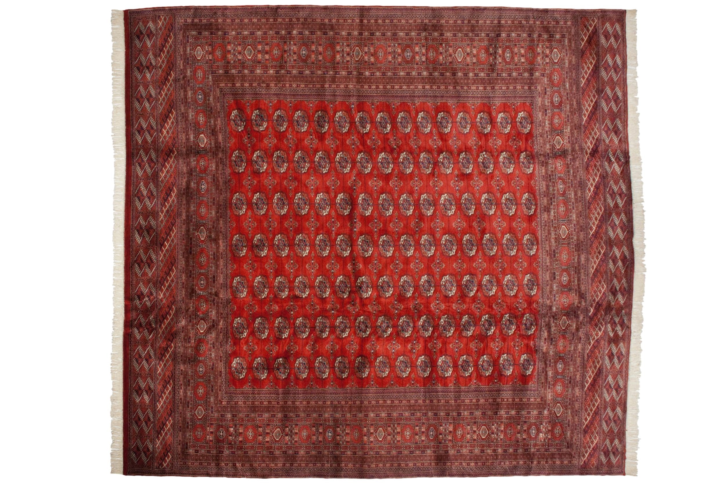12.5x13 Vintage Fine Bokhara Square Carpet