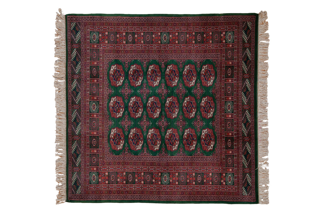 5x5 Vintage Fine Bokhara Square Rug