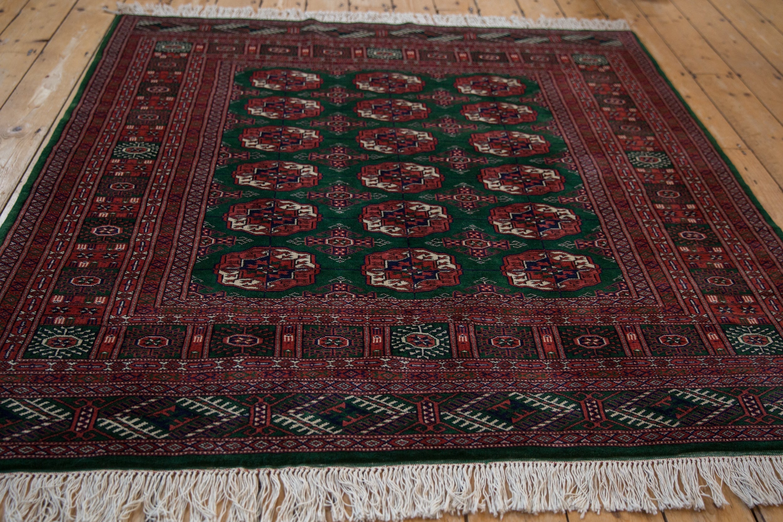 5x5 Vintage Fine Bokhara Square Rug
