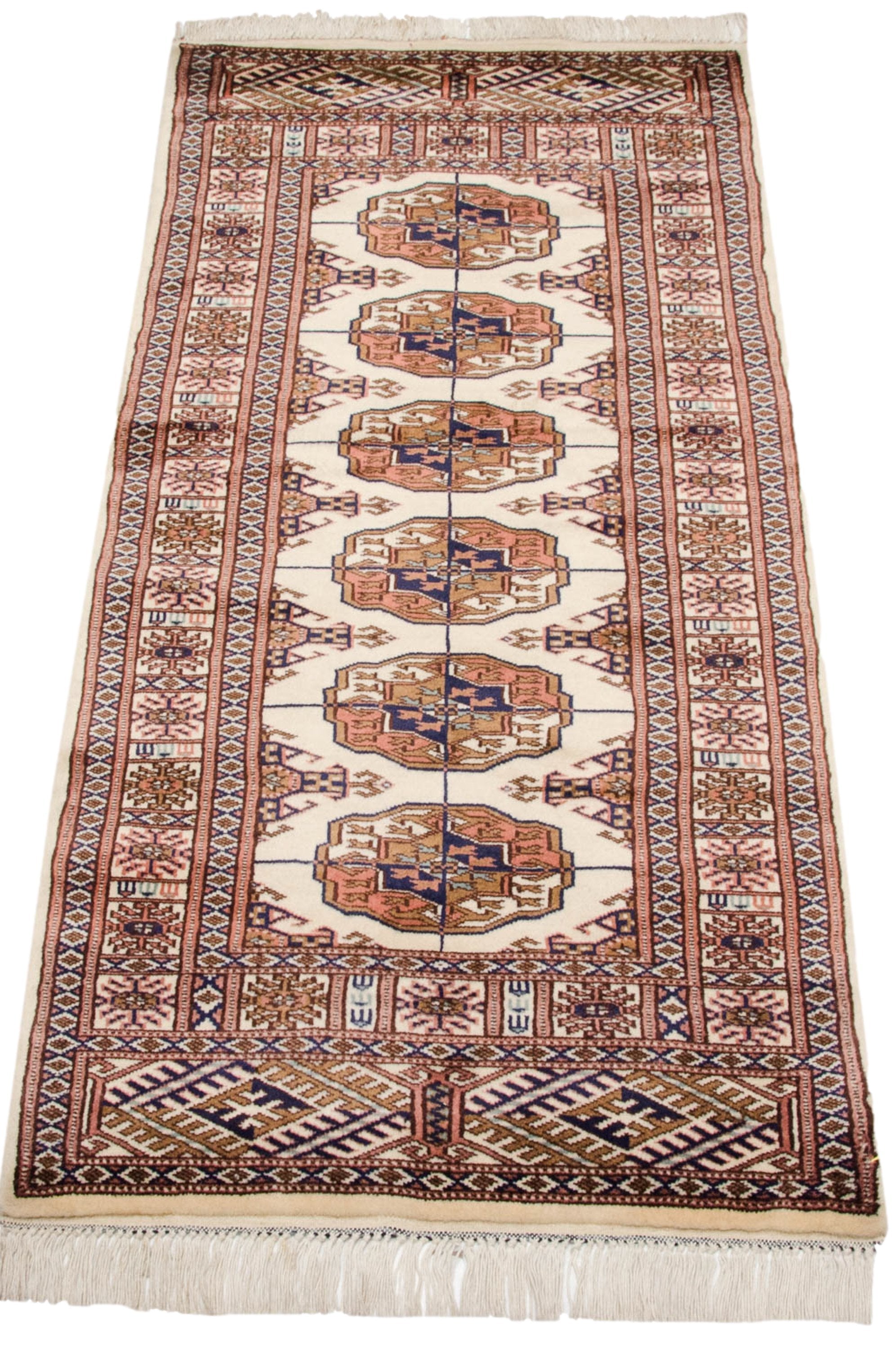 2x4.5 Vintage Fine Bokhara Rug Runner