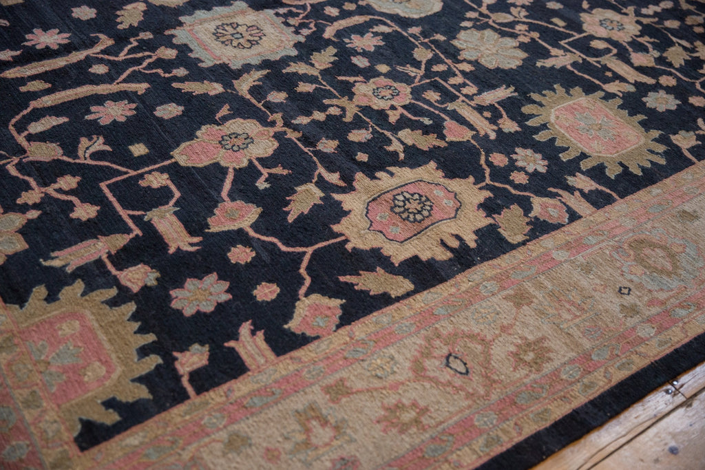 RESERVED 9x12 Vintage Tea Washed Indian Sultanabad Soumac Design Carpet