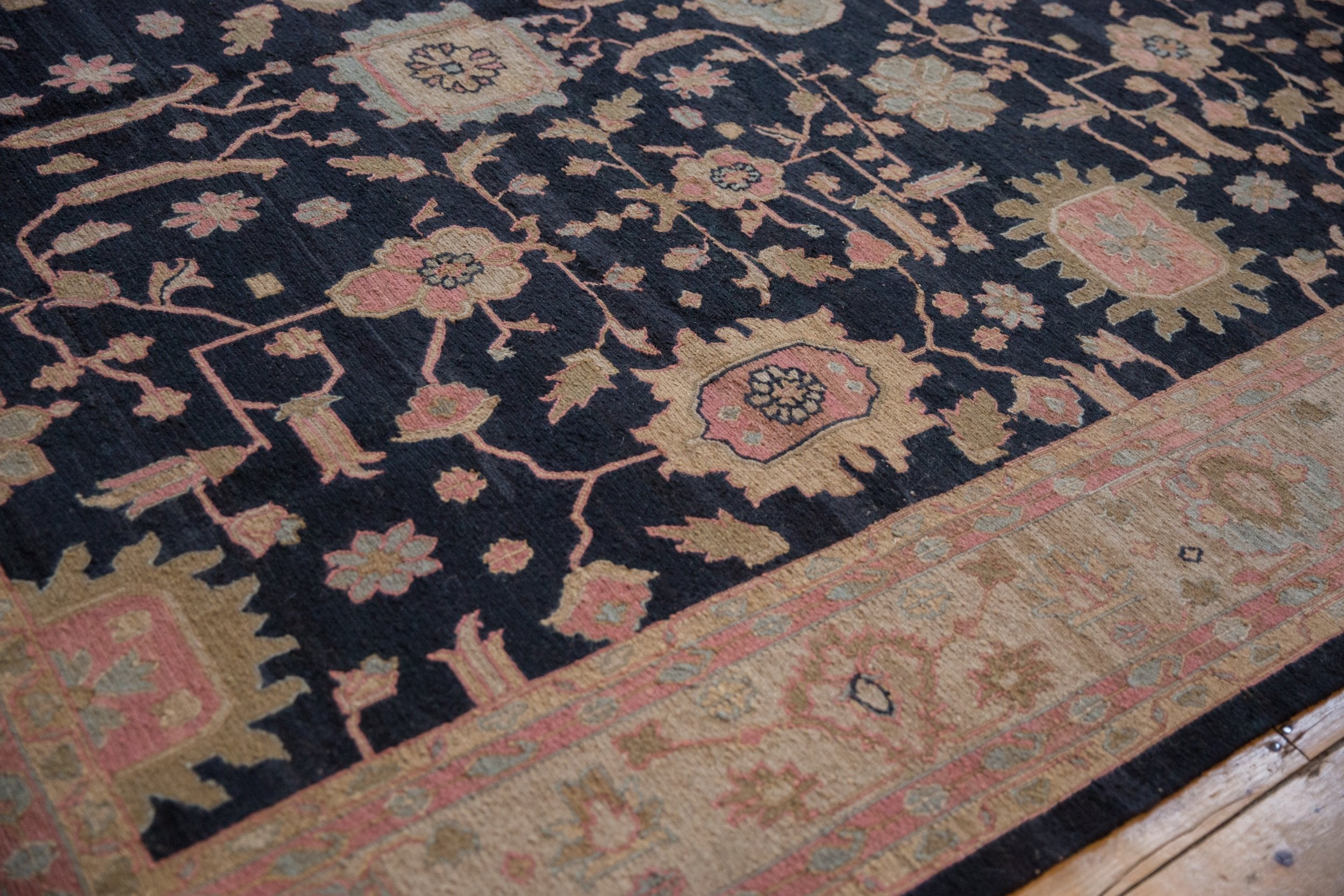 RESERVED 9x12 Vintage Tea Washed Indian Sultanabad Soumac Design Carpet