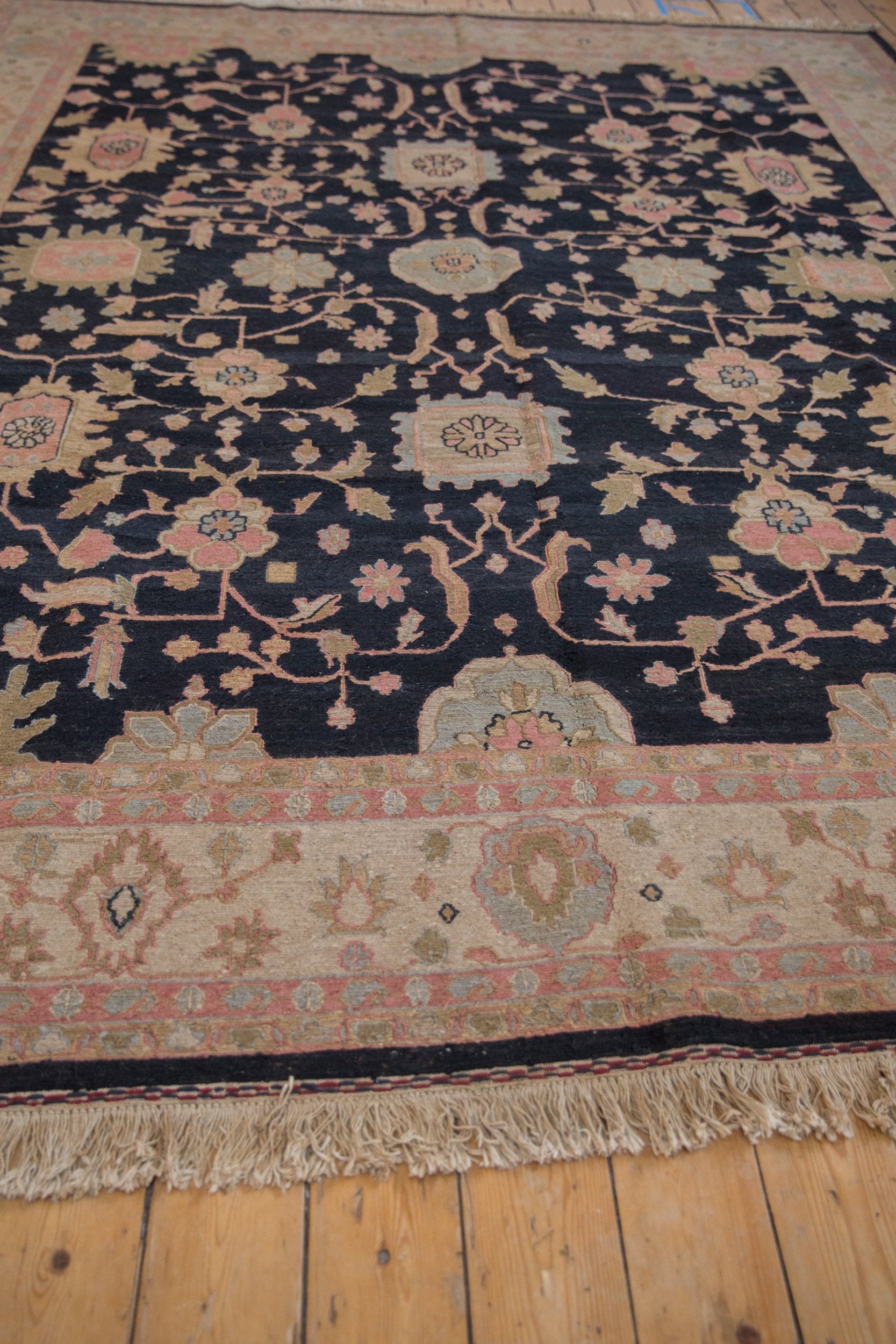 RESERVED 9x12 Vintage Tea Washed Indian Sultanabad Soumac Design Carpet