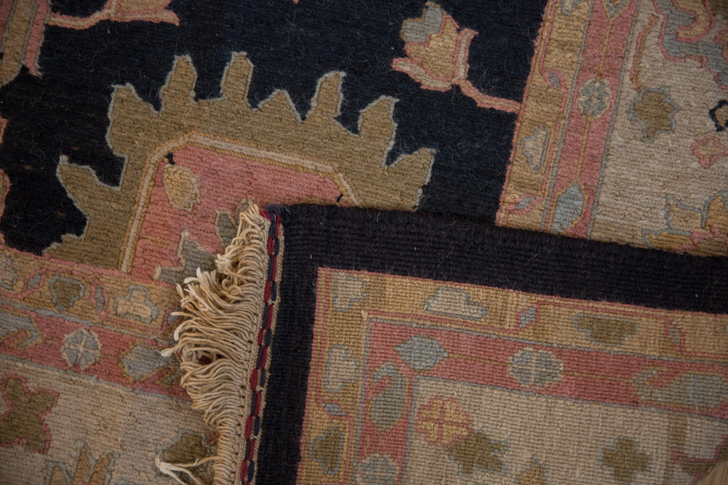 RESERVED 9x12 Vintage Tea Washed Indian Sultanabad Soumac Design Carpet