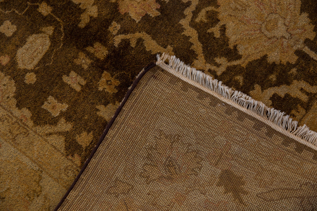 6x9.5 Gold Wash Indian Oushak Design Carpet