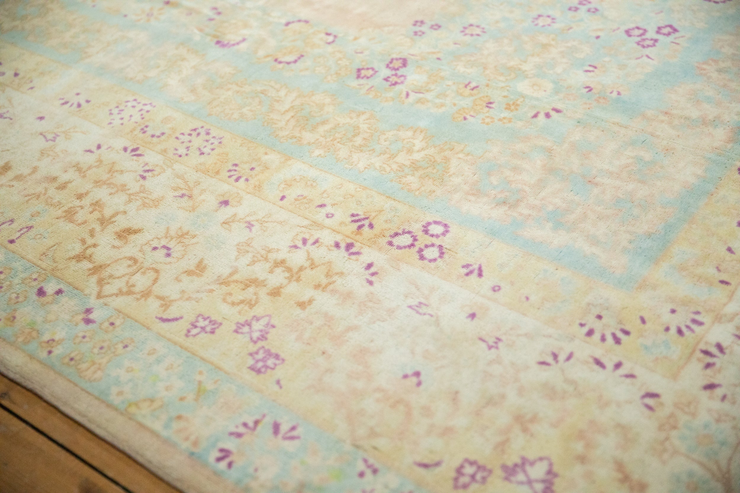 10x14 Vintage Distressed Bulgarian Kerman Design Carpet