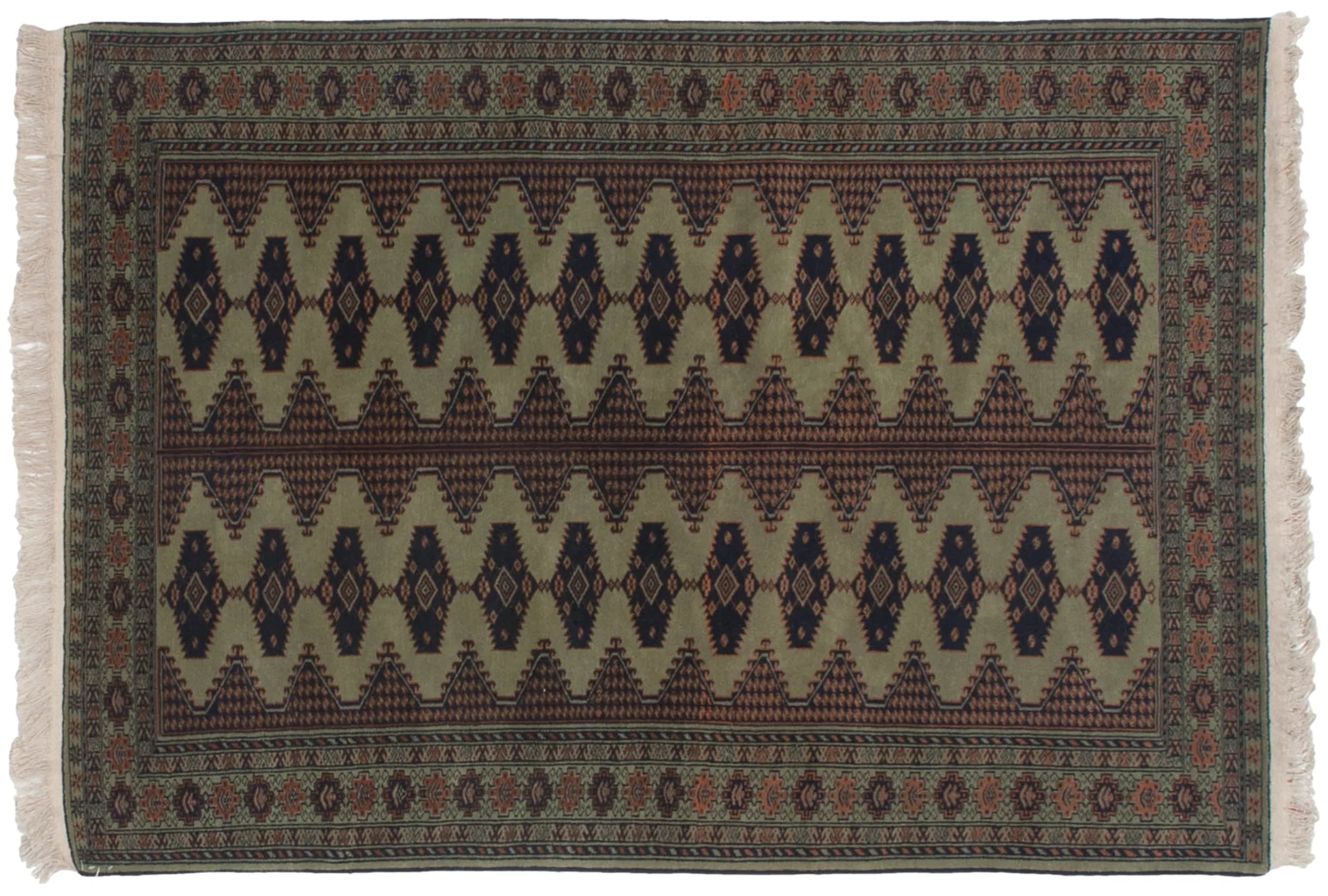 4x6 Vintage Siberian Bokhara Design Rug