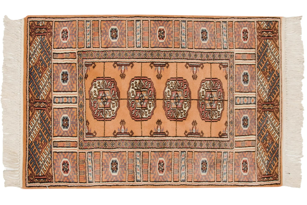 2x3 Vintage Indian Bokhara Design Rug Mat
