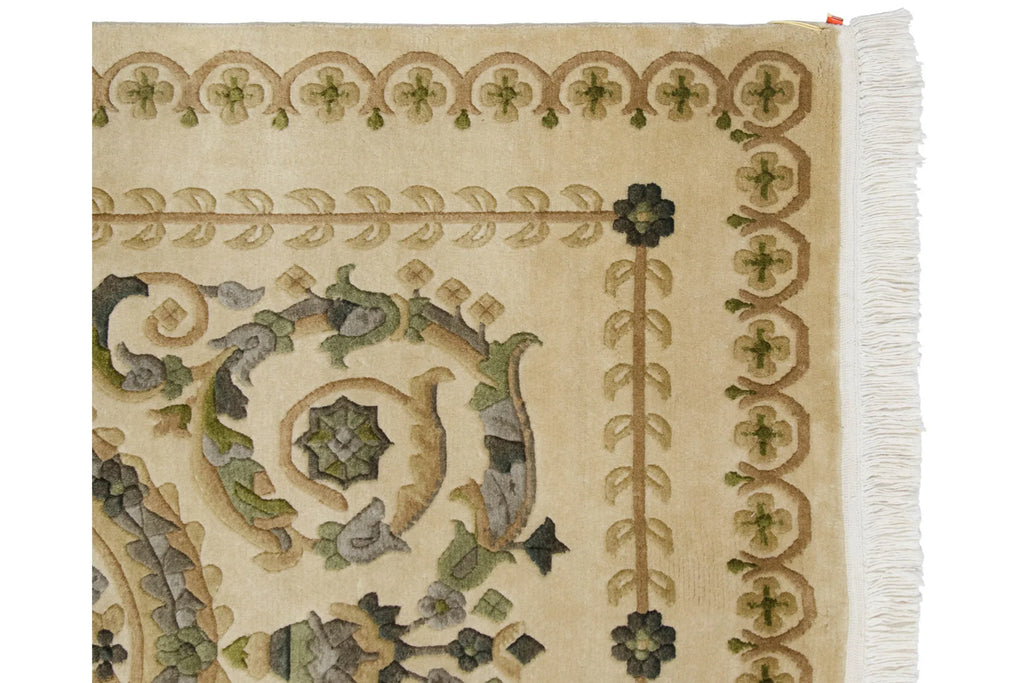 4x6 Vintage Indian Savonnerie Design Rug