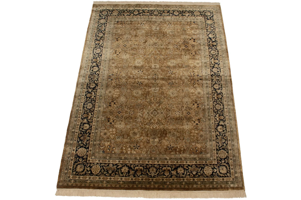 6x9 Vintage Indian Tabriz Design Carpet
