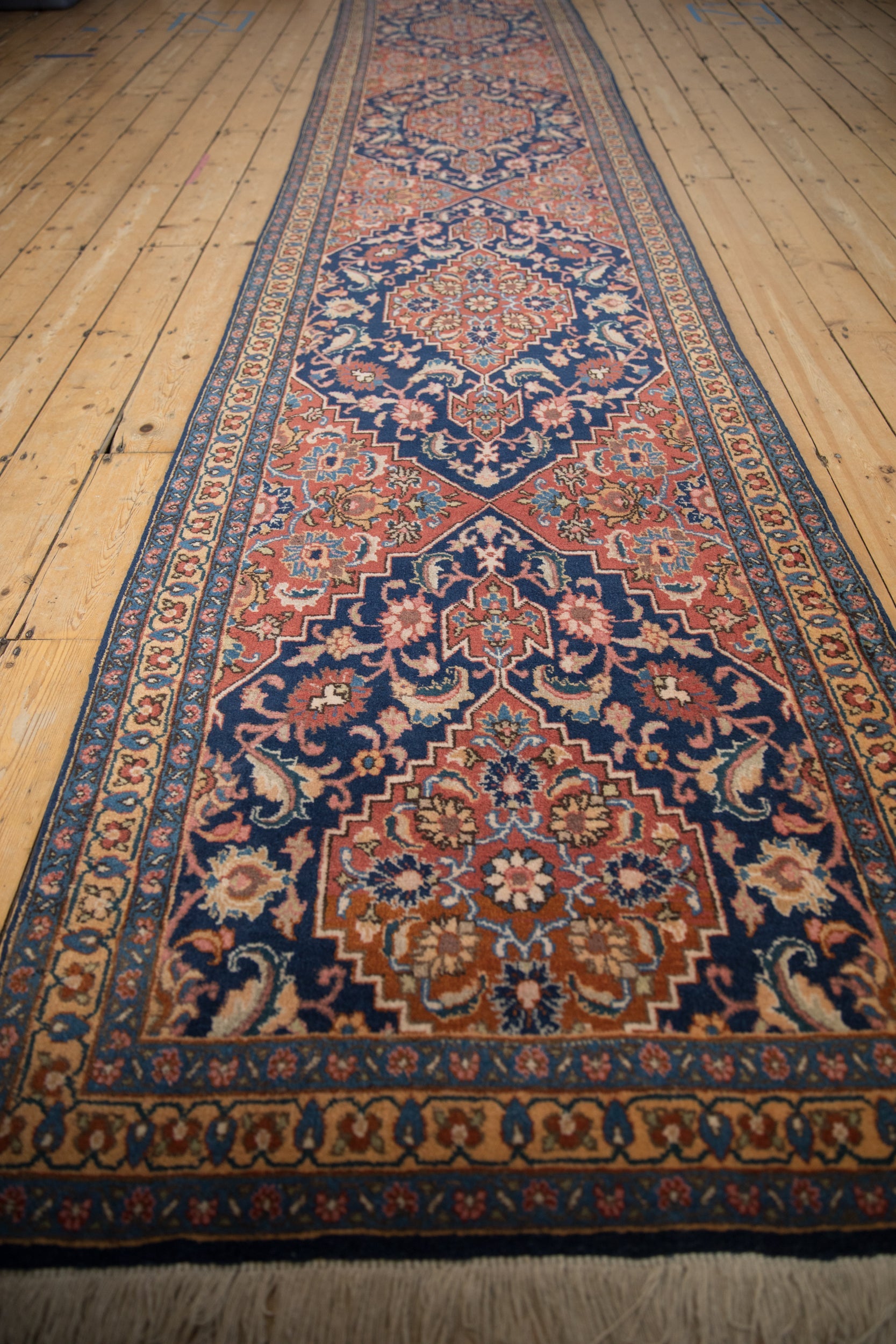 3x16 Vintage Tabriz Rug Runner