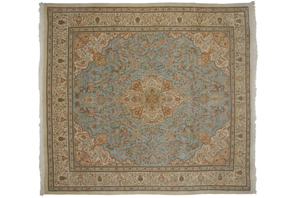 11.5x13 Vintage Tabriz Square Carpet